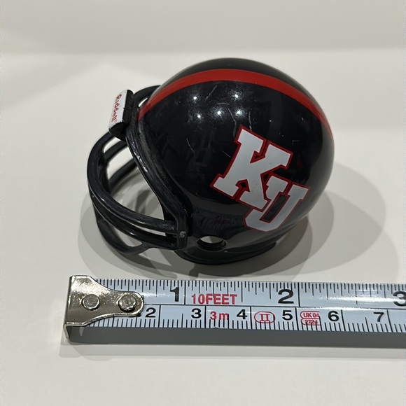 Kansas Jayhawks NCAA Vintage Pocket Pro Mini Riddell Football Helmet - Picture 4 of 6